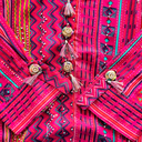 Maroon and Orange Striped Kurti