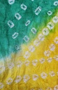 Green and Yellow Bandhani Silk Dupatta