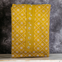 Mustard Yellow Unstitched Suit Set with Chikan Pattern